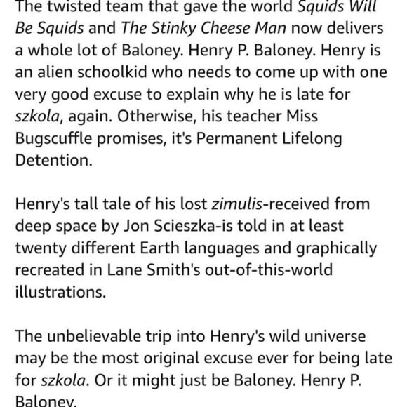 Vtg Y2K Kid's Book | Baloney (Henry P.) By Jon Scieszka - Picture 12 of 12
